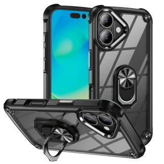 TPU + PC Lens Protection Phone Case with Ring Holder, For iPhone 16, For iPhone 15 Pro Max, For iPhone 15 Pro, For iPhone 15 Plus