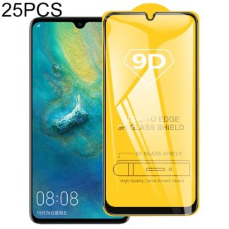 25 PCS 9D Full Glue Full Screen Tempered Glass Film, For Huawei P Smart Z, For Huawei Honor 10i / Honor 20 lite, For Huawei Honor 8A Pro, For Huawei Honor 20i, For Huawei Enjoy 9s, For Huawei Enjoy 9e, For Huawei Nova 4e, For Huawei Honor 8S...