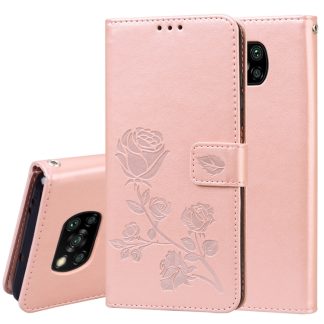 Rose Embossed Horizontal Flip PU Leather Case with Holder & Card Slots & Wallet, For Xiaomi Poco X3 NFC