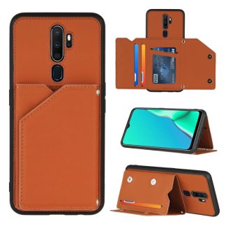 Skin Feel PU + TPU + PC Back Cover Shockproof Case with Card Slots & Holder & Photo Frame, For OPPO A9 2020, For OPPO A52 & A72 & A92, For OPPO A53, For OPPO F17