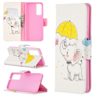 Colored Drawing Pattern Horizontal Flip Leather Case with Holder & Card Slots & Wallet, For Huawei P smart 2021 / Y7a, For Samsung Galaxy A12