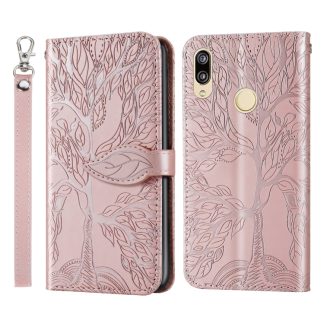 Life of Tree Embossing Pattern Horizontal Flip Leather Case with Holder & Card Slot & Wallet & Photo Frame & Lanyard, For Huawei P smart 2019, For Huawei P smart 2020, For Huawei P smart Z, For Huawei P20 Lite
