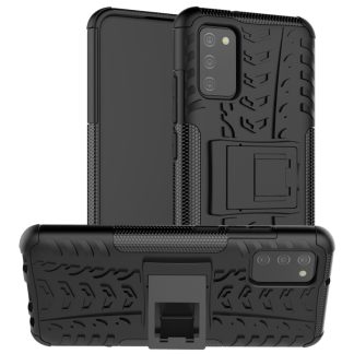 Tire Texture Shockproof TPU+PC Protective Case with Holder, For Samsung Galaxy A02s (EU Version), For Samsung Galaxy 02s (EU Version)
