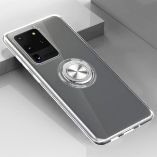 Ultra-thin TPU Protective Case with 360 Degree Rotation Holder, For Galaxy S20 Ultra, For Huawei P40 Pro
