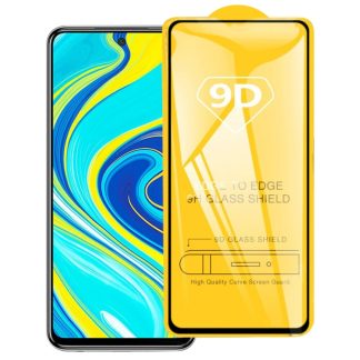9D Full Glue Full Screen Tempered Glass Film, For Xiaomi Redmi Note 9 (1 PC)