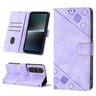 Skin-feel Embossed Leather Phone Case, For Sony Xperia 1 V, For Sony Xperia 10 V, For Sony Xperia 10 IV