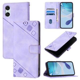 Skin-feel Embossed Leather Phone Case, For Sony Xperia 10 VI, For Sony Xperia 1 VI, For Sony Xperia 5 VI, For Sony Xperia 5 V