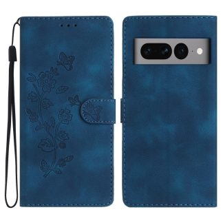 Flower Butterfly Embossing Pattern Leather Phone Case, For Google Pixel 7 Pro, For Google Pixel 7, For Google Pixel 6a, For Google Pixel 6 Pro