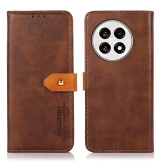 KHAZNEH Dual-color Cowhide Texture Flip Leather Phone Case, For OnePlus 13R Global, For OnePlus 13, For OnePlus Nord 4, For OnePlus Nord CE4 Lite, For OnePlus Nord CE4 Global, For OnePlus 12R / Ace 3