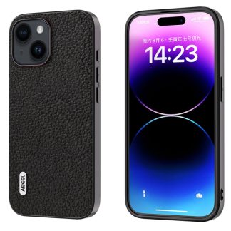 ABEEL Genuine Leather Litchi Texture Phone Case, For iPhone 15 Plus, For iPhone 15, For iPhone 14 Plus, For iPhone 14, For iPhone 14 Pro, For iPhone 14 Pro Max