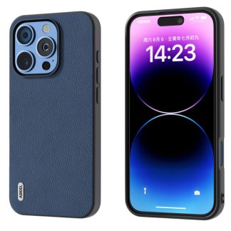 ABEEL Genuine Leather + PC Litchi Texture Phone Case, For iPhone 16 Pro Max, For iPhone 16 Pro, For iPhone 16 Plus, For iPhone 16, For iPhone 15 Pro Max, For iPhone 15 Pro