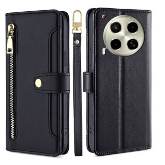 Sheep Texture Cross-body Zipper Wallet Leather Phone Case, For Tecno Camon 30, For Tecno Pova 5 Pro, For Tecno Pova Neo 3, For Tecno Camon 20 Premier 5G