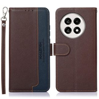 KHAZNEH Litchi Texture Leather RFID Phone Case, For OnePlus Ace 5 Pro / Ace 5 / 13R, For OnePlus Nord 13, For OnePlus Nord 4, For OnePlus Nord CE4 5G Global, For OnePlus 12, For OnePlus Ace 2 Pro