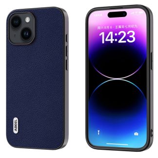 ABEEL Black Edge Genuine Leather Mino Phone Case, For iPhone 15 Plus, For iPhone 15, For iPhone 14 Plus, For iPhone 14, For iPhone 14 Pro, For iPhone 14 Pro Max