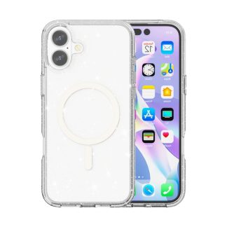 Terminator Style Glitter Powder MagSafe Magnetic Phone Case, For iPhone 16, For iPhone 15 Pro Max, For iPhone 15 Pro, For iPhone 15 Plus