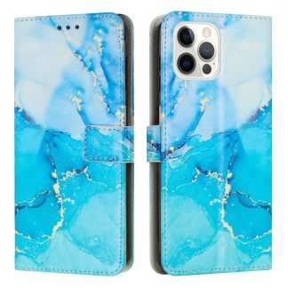 Painted Marble Pattern Leather Phone Case, For iPhone 15 Pro Max, For iPhone 15 Pro, For iPhone 15 Plus, For iPhone 15