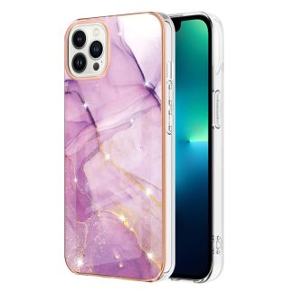 Electroplating Marble Pattern Dual-side IMD TPU Shockproof Phone Case, For iPhone 15 Pro Max, For iPhone 15 Pro, For iPhone 15 Plus, For iPhone 15