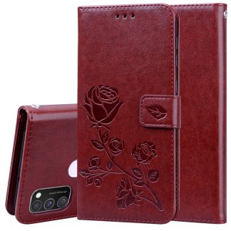 Rose Embossed Horizontal Flip PU Leather Case with Holder & Card Slots & Wallet, For Samsung Galaxy M30s / M21