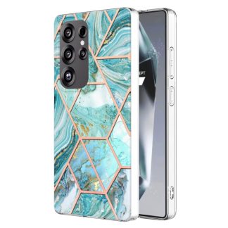 Electroplating Splicing Marble TPU Phone Case, For Samsung Galaxy S25 Ultra 5G, For Samsung Galaxy S24 Ultra 5G, For Samsung Galaxy S24+ 5G, For Samsung Galaxy S24 5G