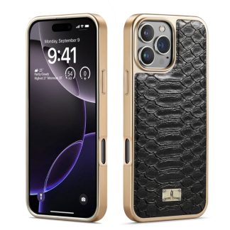 Fierre Shann Python Texture Electroplating PU Phone Case, For iPhone 16 Pro Max, For iPhone 16 Pro, For iPhone 16 Plus, For iPhone 16, For iPhone 15 Pro Max, For iPhone 15 Pro