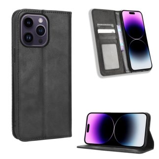 Magnetic Buckle Retro Texture Leather Phone Case, For iPhone 15 Pro, For iPhone 15 Plus, For iPhone 15
