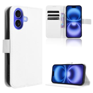 Diamond Texture Leather Phone Case, For iPhone 16, For iPhone 15 Pro Max, For iPhone 15 Pro, For iPhone 15 Plus