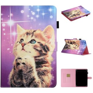 Colored Drawing Pattern Horizontal Flip PU Leather Case with Holder & Card Slot, For 10 inch Universal Tablet PC