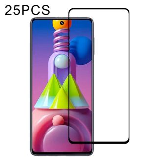 For Xiaomi Redmi Note 9 Global 25pcs Full Glue Full Screen Tempered Glass Film, For Samsung Galaxy M51, For Samsung Galaxy A01 Core
