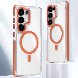 Dual-Color Clear Acrylic Hybrid TPU MagSafe Phone Case, For Samsung Galaxy S25 Ultra 5G, For Samsung Galaxy S24 Ultra 5G, For Samsung Galaxy S24+ 5G, For Samsung Galaxy S24 5G