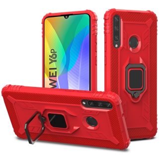 Carbon Fiber Protective Case with 360 Degree Rotating Ring Holder, For Huawei Y6p, For Huawei P Smart 2020, For iPhone 12 mini, For iPhone 12 / 12 Pro, For iPhone 12 Pro Max