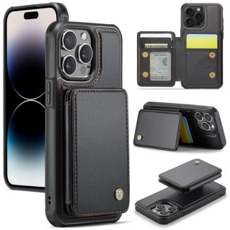 JEEHOOD J05 Zakelijke magnetische stijl RFID lederen telefoonhoes, For iPhone 14 Pro Max, For iPhone 13 Pro Max, For iPhone 13 Pro, For iPhone 13
