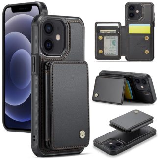 JEEHOOD J05 Zakelijke magnetische stijl RFID lederen telefoonhoes, For iPhone 12 / 12 Pro, For iPhone 12 Pro Max, For iPhone 11 Pro Max, For iPhone 11