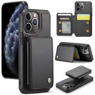 JEEHOOD J05 Zakelijke magnetische stijl RFID lederen telefoonhoes, For iPhone 11 Pro, For iPhone X / XS, For iPhone 8 Plus / 7 Plus / 6 Plus