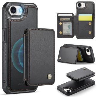 JEEHOOD J05 Zakelijke magnetische stijl RFID lederen telefoonhoes, For iPhone 16e, For iPhone 16 Pro Max, For iPhone 16 Pro, For iPhone 16 Plus