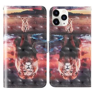 3D Painting Colored Drawing Pattern Horizontal Flip TPU + PU Leather Case with Holder & Card Slots & Wallet & Lanyard, For iPhone 12 mini, For iPhone 12 / 12 Pro, For iPhone 12 Pro Max