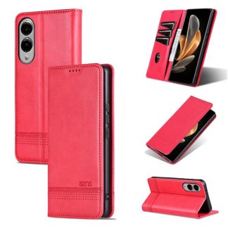 AZNS Magnetic Calf Texture Flip Leather Phone Case, For Samsung Galaxy S25 Edge 5G, For Samsung Galaxy S25 5G, For Samsung Galaxy S25+ 5G, For Samsung Galaxy S25 Ultra 5G