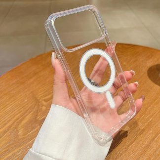 Large Hole Camera MagSafe Magnetic Clear Acrylic TPU Case, For iPhone 17 Pro Max, For iPhone 17 Pro, For iPhone 17, For iPhone 17 Air, For iPhone 16 Pro Max, For iPhone 16 Pro, For iPhone 16 Plus, For iPhone 16