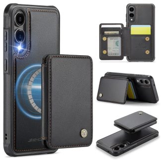 JEEHOOD J05 Business Magnetic Style RFID Leather Phone Case, For Samsung Galaxy S25 Edge 5G, For Samsung Galaxy S25 5G, For Samsung Galaxy S25+ 5G, For Samsung Galaxy S25 Ultra 5G