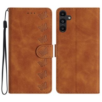 Seven Butterflies Embossed Leather Phone Case, For Samsung Galaxy S24 FE 5G
