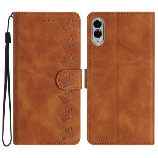 Seven Butterflies Embossed Leather Phone Case, For Samsung Galaxy S25 Edge 5G, For Samsung Galaxy S25 5G, For Samsung Galaxy S25+ 5G, For Samsung Galaxy S25 Ultra 5G
