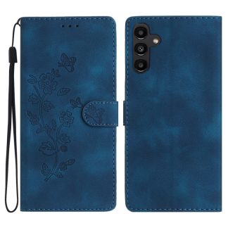 Flower Butterfly Embossing Pattern Leather Phone Case, For Samsung Galaxy S24 FE 5G