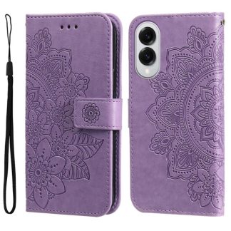 Seven-petal Flowers Embossing Leather Phone Case, For Samsung Galaxy S25 Edge 5G, For Samsung Galaxy S25 5G, For Samsung Galaxy S25+ 5G, For Samsung Galaxy S25 Ultra 5G