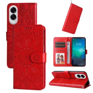 Embossed Sunflower Leather Phone Case, For Samsung Galaxy S25 Edge 5G, For Samsung Galaxy S25 5G, For Samsung Galaxy S25+ 5G, For Samsung Galaxy S25 Ultra 5G