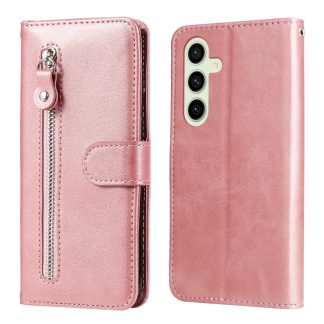 Fashion Calf Texture Zipper Leather Phone Case, For Samsung Galaxy S24 FE 5G