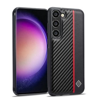 LC.IMEEKE 3 in 1 Carbon Fiber Texture Shockproof Phone Case, For Samsung Galaxy S25 5G, For Samsung Galaxy S25+ 5G, For Samsung Galaxy S25 Ultra 5G, For Samsung Galaxy S24 FE 5G