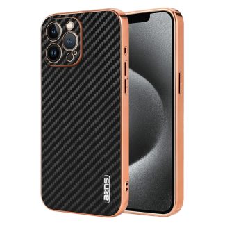 AZNS gegalvaniseerde rand koolstofvezel textuur telefoonhoesje, For iPhone 12 Pro, For iPhone 11, For iPhone 11 Pro