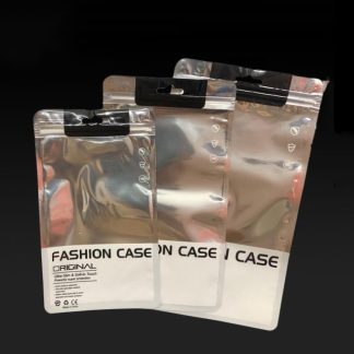 100 PCS Phone Case Packaging Bag Silver Plated Aluminum Self Sealing Bag, 11x19cm(For 4.7-5 inch), 12x21.5cm(For 5.5-6 inch), 13.5x23cm(For 6-6.2 inch)
