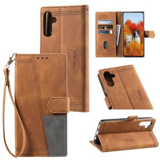 TTUDRCH Embossed Line Splicing Leather Phone Case, For Samsung Galaxy S25 5G, For Samsung Galaxy S25+ 5G, For Samsung Galaxy S25 Ultra 5G