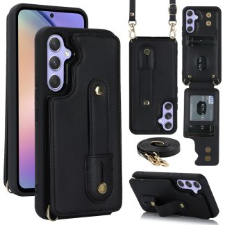 Wristband Vertical Flip Wallet Back Cover Phone Case with Long Lanyard, For Samsung Galaxy S25+ 5G, For Samsung Galaxy S25 Ultra 5G, For Samsung Galaxy S24 Ultra 5G, For Samsung Galaxy S24+ 5G