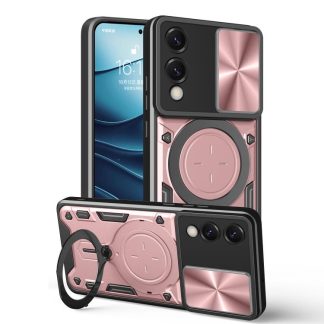 CD Texture Sliding Camshield Magnetic Holder Phone Case, For Samsung Galaxy S25 Edge 5G, For Samsung Galaxy S25 5G, For Samsung Galaxy S25+ 5G, For Samsung Galaxy S25 Ultra 5G